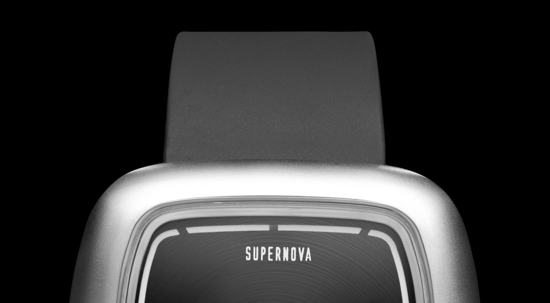 The black rubber strap and dial